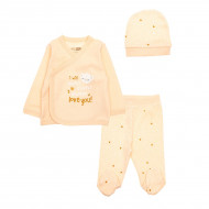 Комплект распашонка ползунки и шапочка Hello Baby Bio Cotton 24YHLBKSET026
