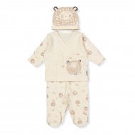 Комплект Bebetto Распашонка Ползунки Шапочка Beige Z1026, р. 56