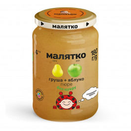 Пюре Малятко Груша Яблоко 180 г