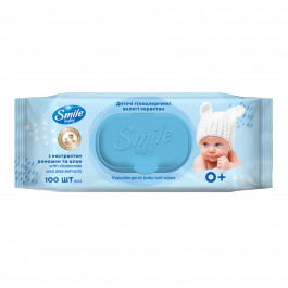 Влажные салфетки Smile baby с экстрактами ромашки и алоэ 0+ 100 шт