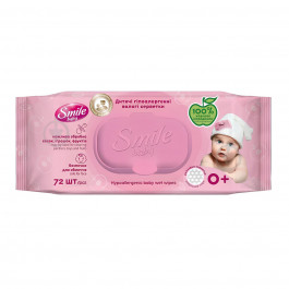 Влажные салфетки Smile baby с пищевыми ингредиентами 0+ 72 шт