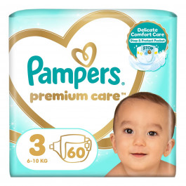 Подгузники Pampers Premium Care Размер 3 Midi 6-10 кг 60 шт
