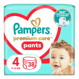 Трусики Pampers Premium Care 9-15 кг Размер 4 Maxi 38 шт