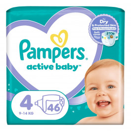 Подгузники Pampers Active Baby Размер 4 (9-14 кг) 46 шт