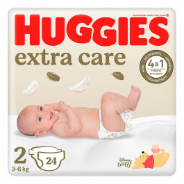 Подгузники Huggies Extra Care Newborn 2 Small (3-6 кг) 24 шт 
