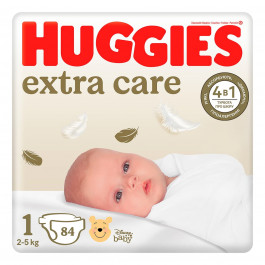 Подгузники Huggies Extra Care Newborn 1 Mega (2-5 кг) 84 шт 
