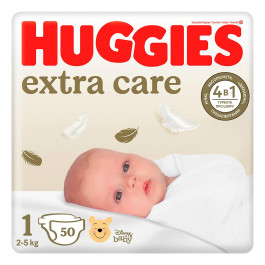 Подгузники Huggies Extra Care Newborn 1 Jumbo (2-5 кг) 50 шт 
