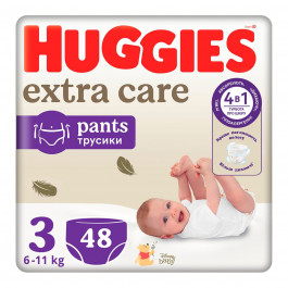 Подгузники-трусики Huggies Extra Care 3 (6-11 кг), 48 шт