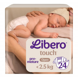 Подгузники Libero Touch Размер 0 (0-2.5 кг), 24 шт