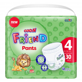 Трусики-подгузники Goo.N Friend для детей размер 4 (9-14 кг) 30 шт