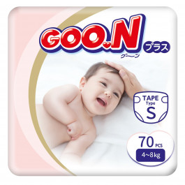 Подгузники GOO.N Plus S (4-8 кг) 70 шт
