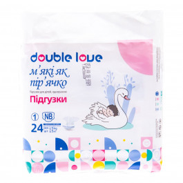 Подгузники Double Love Размер 1/NB (0-5 кг) 24 шт