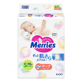 Подгузники Merries Super Jumbo Размер S (4–8 кг) 70 шт