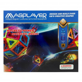 Конструктор магнитный Magplayer, 45 эл.