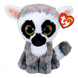 Мягкая игрушка TY Beanie Boos Серо-белый Лемур Linys 15 см 