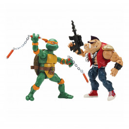 Набор фигурок TMNT Микеланджело против Бибопа