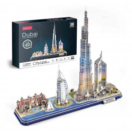 Пазл 3D CubicFun City Line Дубай с LED-подсветкой