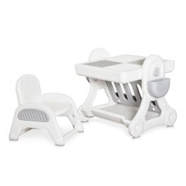 Комплект Mealux Стол Стул Robin White/Grey