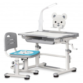 Комплект Mealux Evo-kids Парта Стул Лампа BD-04 G XL Teddy