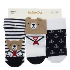 Набор носков Katamino Sailor Bear 3 шт, р. 13-15