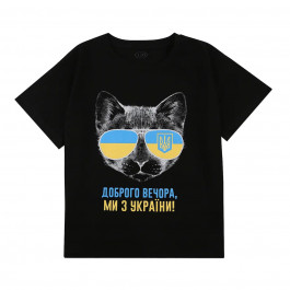 Футболка Flamingo Ukrainian cat black, р. 98