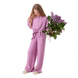 Комплект Mevis Рубашка и брюки Pink Pink, р. 146