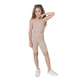Комплект Mevis Майка Шорты Dance Sport beige, р. 152