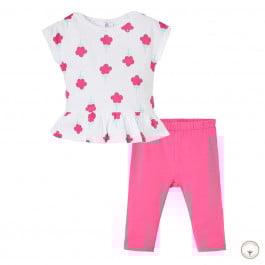 Комплект BluKids Bio Cotton Футболка Леггинсы Flowers for mom, р. 86