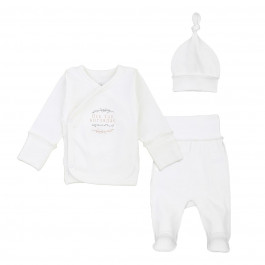 Комплект Flamingo Распашонка Брюки Шапочка 445-105 White, р. 62