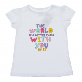 Футболка Hello Baby Bio Cotton 23YHLBKTST015 White, р. 74