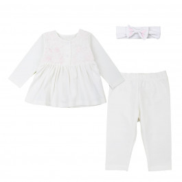 Комплект для крещения Flamingo Туника штаны повязка 413-417 Light Pink, р. 62