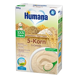 Органічна безмолочна каша Humana 5 злаків 200 г
