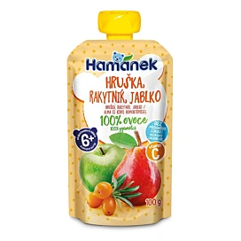 Пюре Hamanek Яблуко Груша Обліпиха 100 г