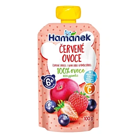 Пюре Hamanek Яблуко Чорниця Полуниця 100 г