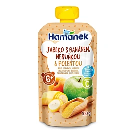 Пюре Hamanek Яблуко Банан Абрикос Полента 100 г