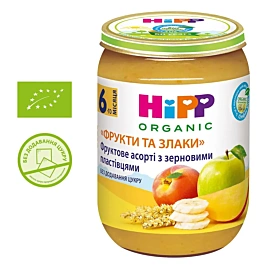 Пюре органічне HiPP Фрукти та злаки 190 г