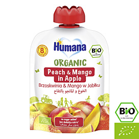 Пюре органічне Humana Яблуко Персик Манго 90 г