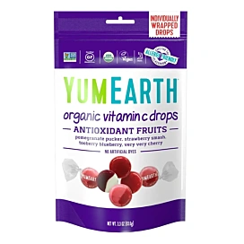 Льодяники органічні YumEarth Вітамін С Antioxidant Fruits 93.6 г