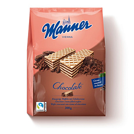 Вафлі Manner Vienna Chocolate з шоколадним кремом 200 г