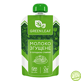 Молоко згущене з натуральним підсолоджувачем солодка стевія Green Leaf 90 г