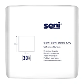 Пелюшки одноразові всмоктуючі Seni Soft Basic Dry 60х60, 30 шт