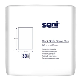 Пелюшки одноразові всмоктуючі Seni Soft Basic Dry 90х60, 30 шт