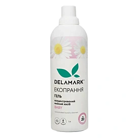 Рідкий концентрований безфосфатний засіб для прання Delamark Baby 1 л