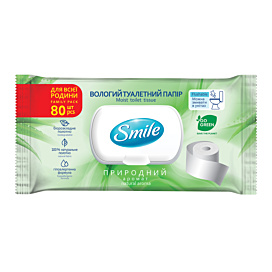 Вологий туалетний папір Smile 80 шт