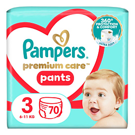 Підгузки-трусики Pampers Premium Care Pants Розмір 3 (6-11 кг) 70 шт