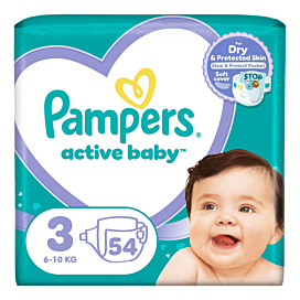 Підгузки Pampers Active Baby Розмір 3 (6-10 кг) 54 шт