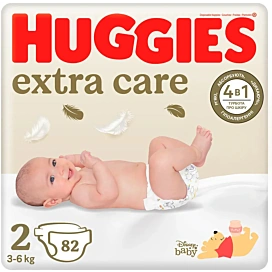 Підгузки Huggies Extra Care Newborn 2 Mega (3-6 кг) 82 шт