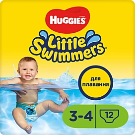 Підгузки-трусики Huggies Little Swimmers Small 3-4 (7-15 кг) 12 шт