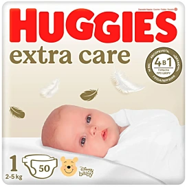Підгузки Huggies Extra Care Newborn 1 Jumbo (2-5 кг) 50 шт