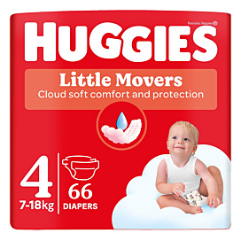 Підгузки Huggies Little Movers 4 (7-18 кг) 66 шт